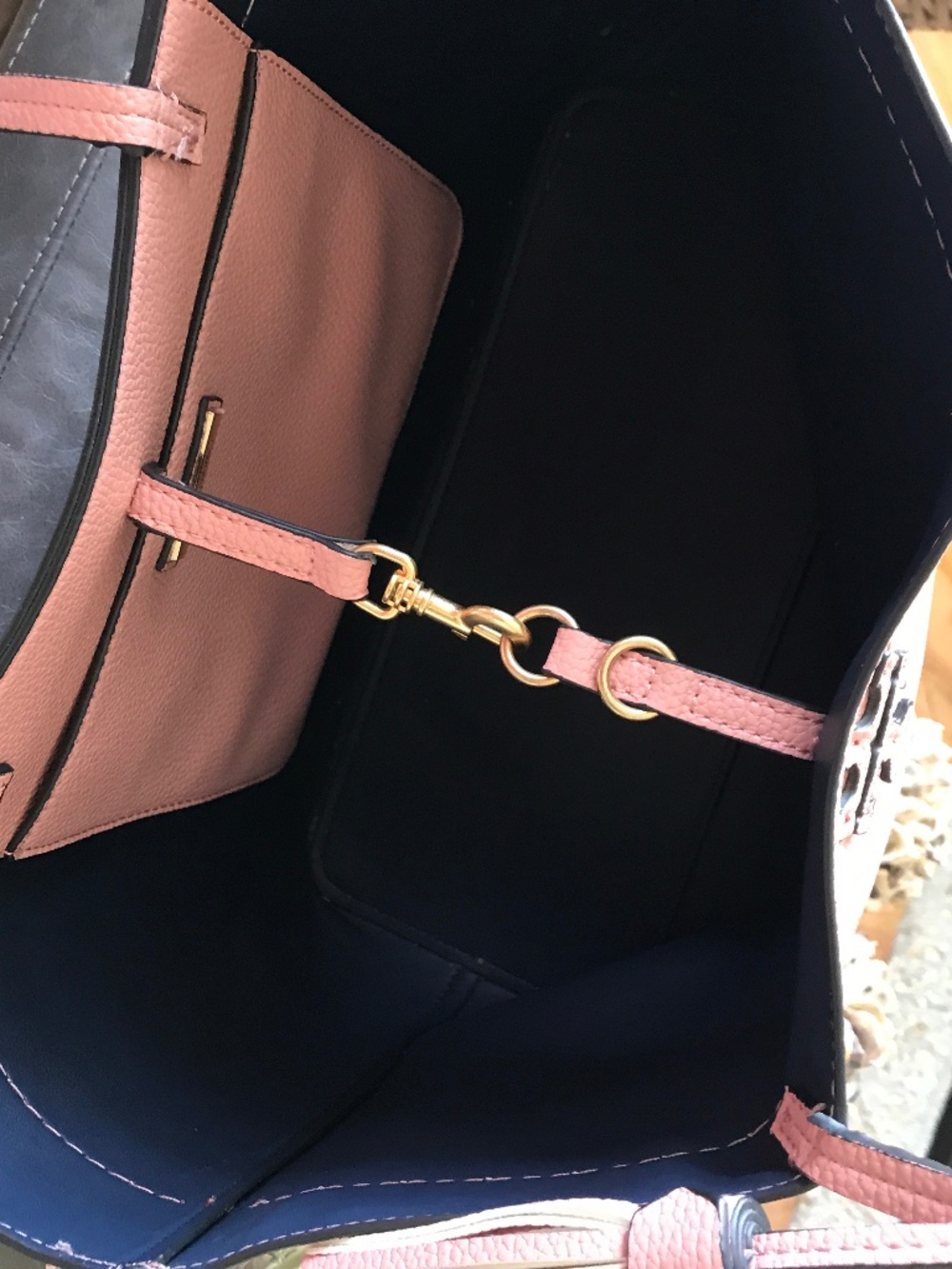 COQUETTE 🔥 TORY BURCH SOFT PINK LEATHER LARGE TOTE - Picture 15 of 16